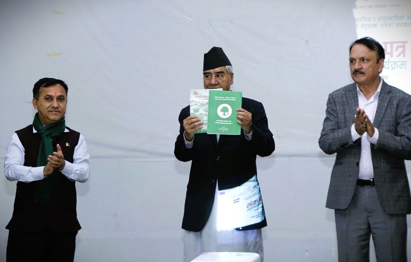 नेपाली कांग्रेसले चुनावी घोषणापत्र सार्वजनिक (पूर्णपाठ)