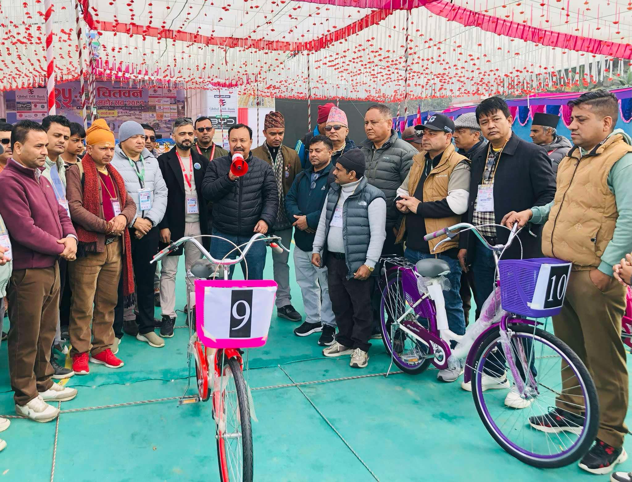 चितवन महोत्सवमा स्लो साइकल रेस, खड्का प्रथम